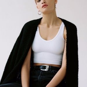 Urban Outfitters White Ribbed Top